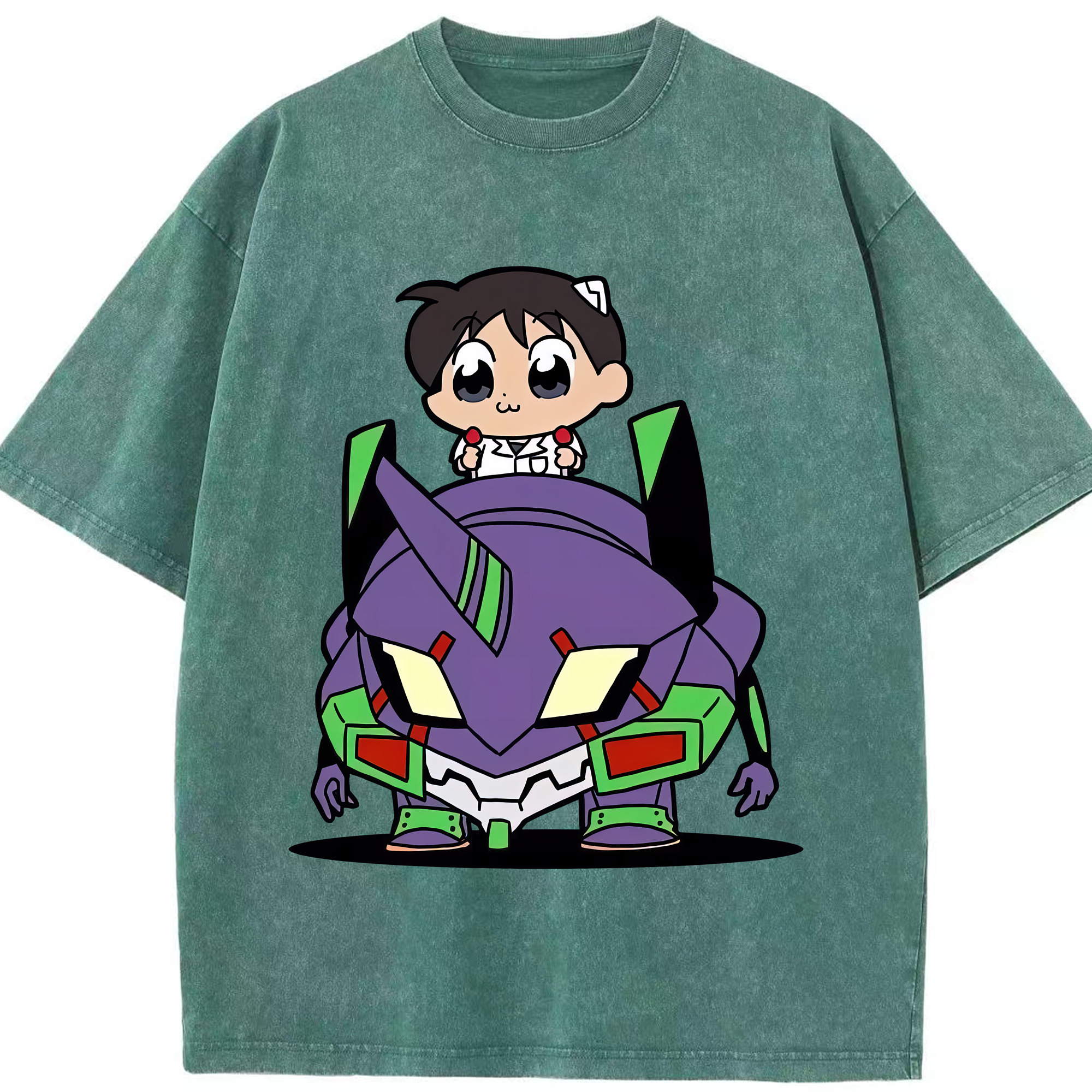 （画像用） EVA 新世紀エヴァンゲリオン 綿100% ヴィンテージ風 半袖Tシャツ（フロントプリント）